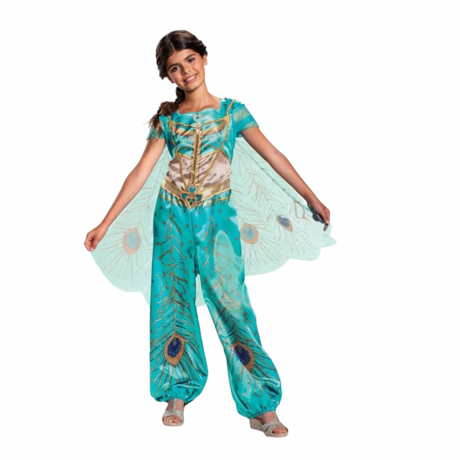 Aladdin Jasmine Teal Classic Child Costume, Size: 3T-4T