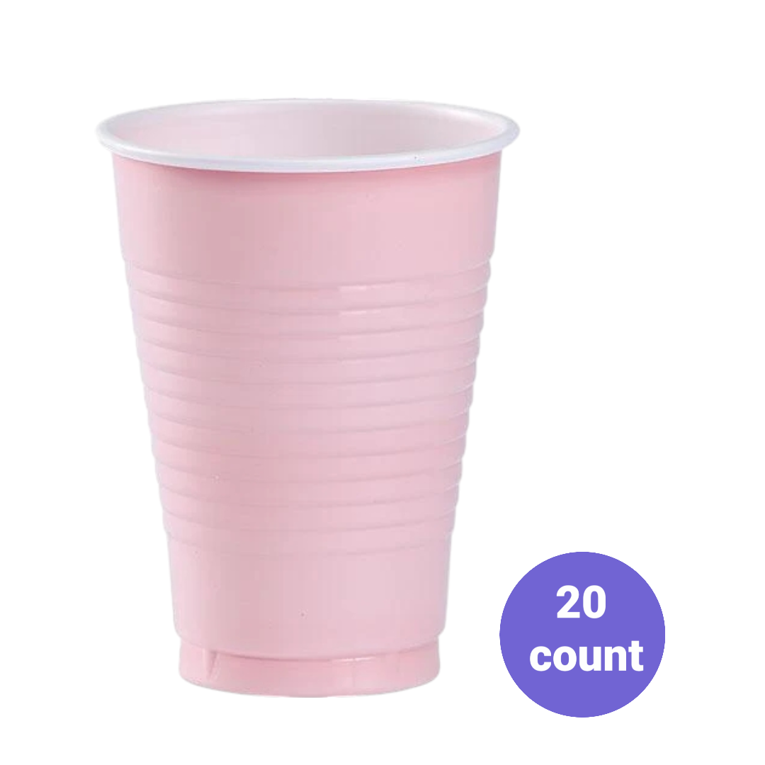 Pink Plastic Cups – 12oz, 20ct Pink Plastic Cups – 12oz, 20ct