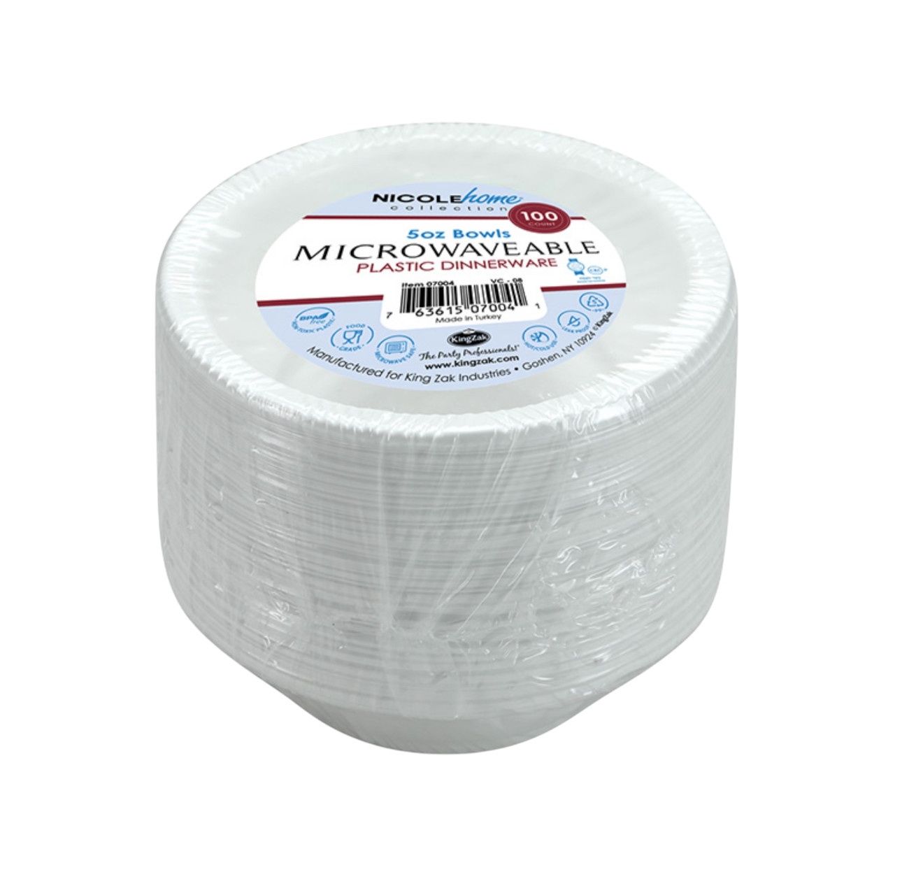 White Plastic Bowls – 5oz, 100ct (PP) White Plastic Bowls – 5oz, 100ct (PP)