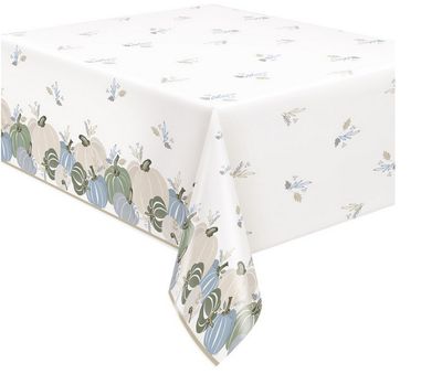 Modern Pastel Thanksgiving Rectangular Plastic Table Cover – 54&quot; x 84&quot;