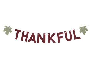 Thankful Felt Thanksgiving Banner – 6ft
