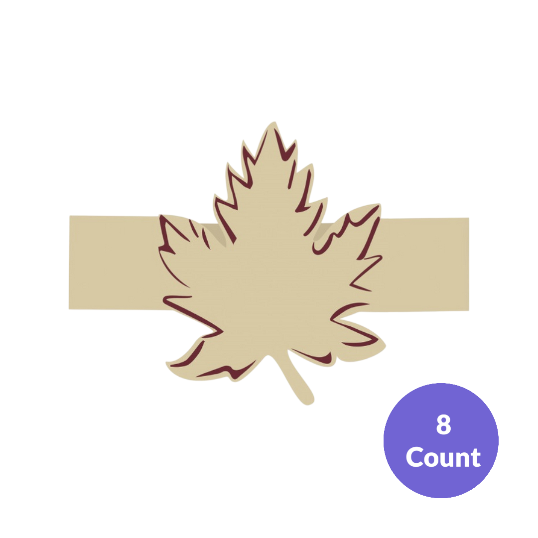 Elegant Thanksgiving Leaf Cutout Napkin Holder Place Cards – 8ct Elegant Thanksgiving Leaf Cutout Napkin Holder Place Cards – 8ct