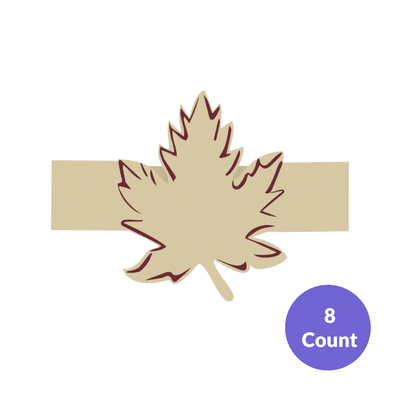 Elegant Thanksgiving Leaf Cutout Napkin Holder Place Cards – 8ct