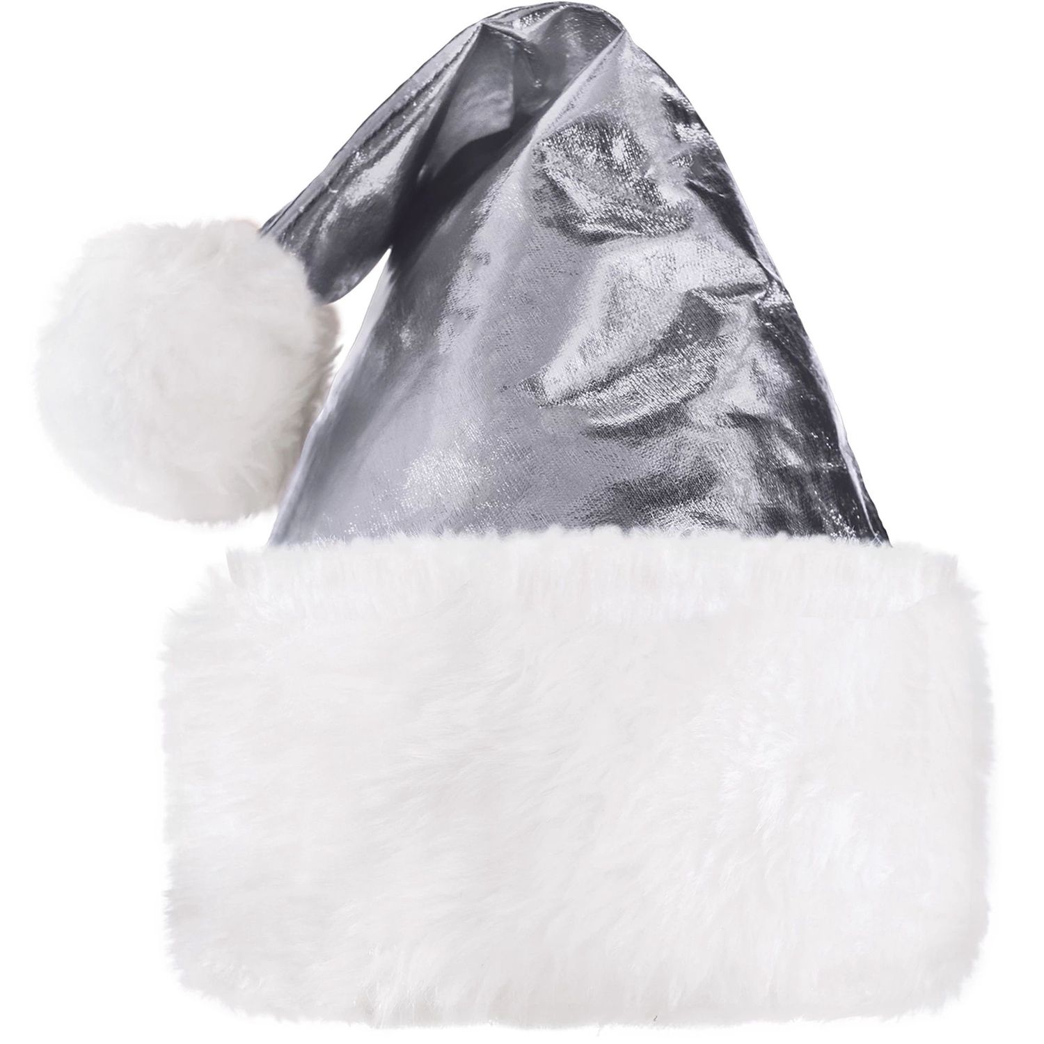 Metallic Silver Adjustable Santa Hat Metallic Silver Adjustable Santa Hat