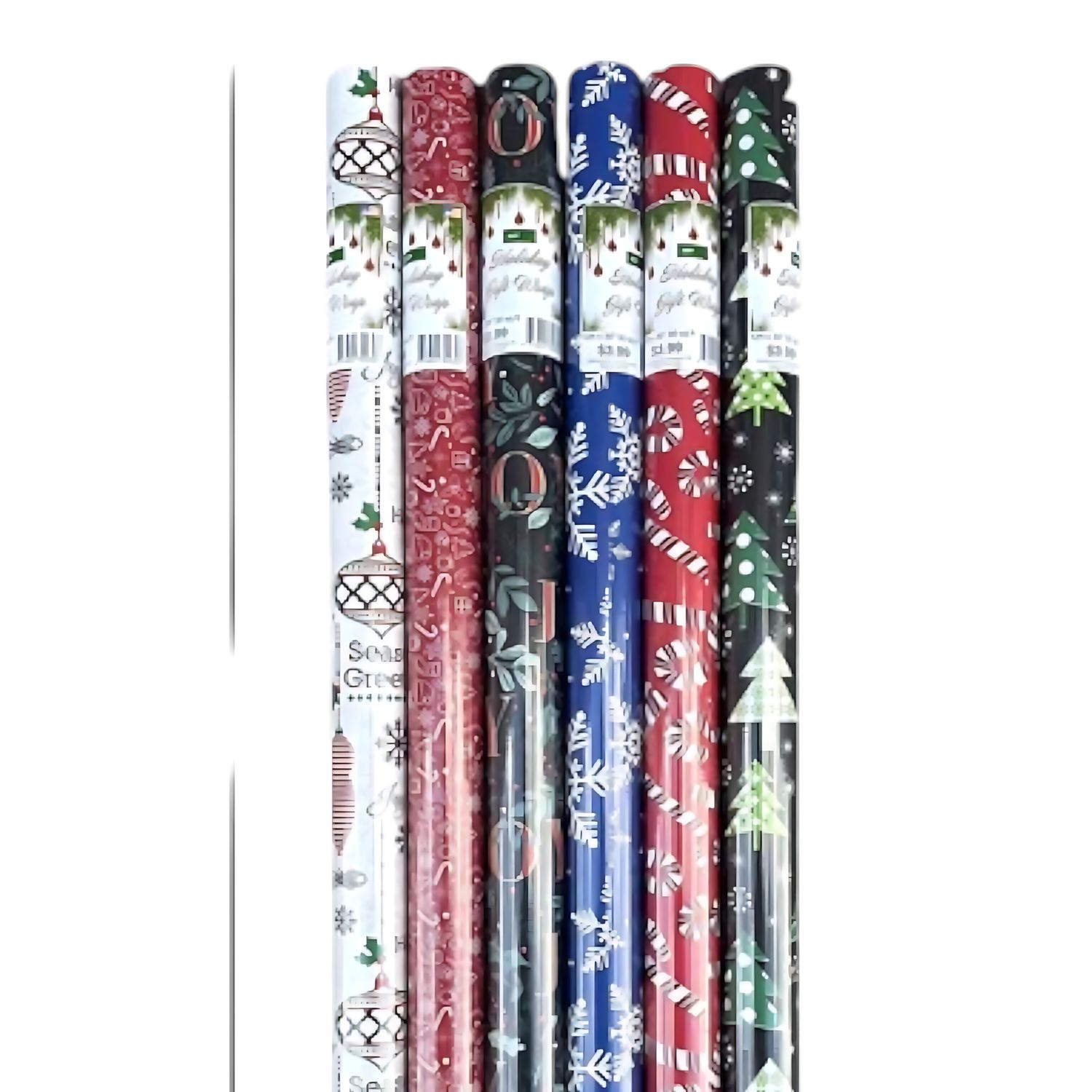 Christmas Paper Gift Wrap Roll – 16ft x 30&quot; (40 sq ft)