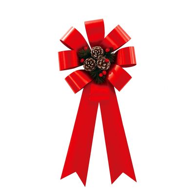 Red Bowknot Christmas Tree Topper – 10&quot; x 22&quot;