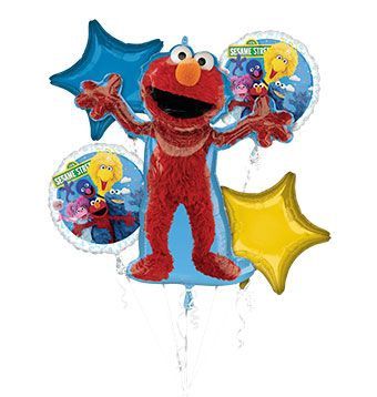 Elmo Sesame Street Balloon Bouquet – 5pcs