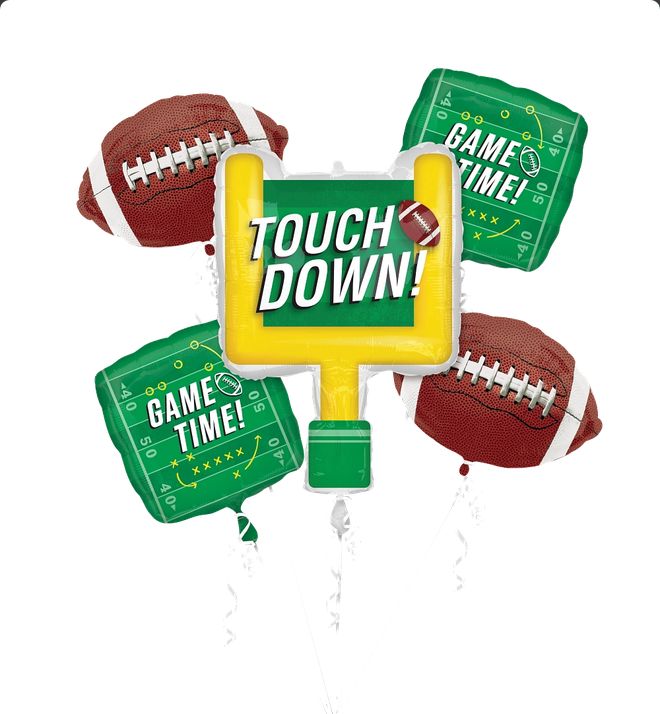 Football Goal Post “Game Time” Balloon Bouquet Football Goal Post “Game Time” Balloon Bouquet