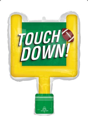 Large Football “Touchdown Game Time” Goal Post Balloon – 28" Large Football “Touchdown Game Time” Goal Post Balloon – 28"