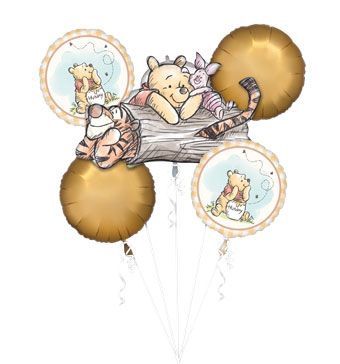 Bouquet Winnie the Pooh – 5pc Balloon Set Bouquet Winnie the Pooh – 5pc Balloon Set