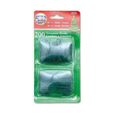 Ornament Hooks Green – 200ct