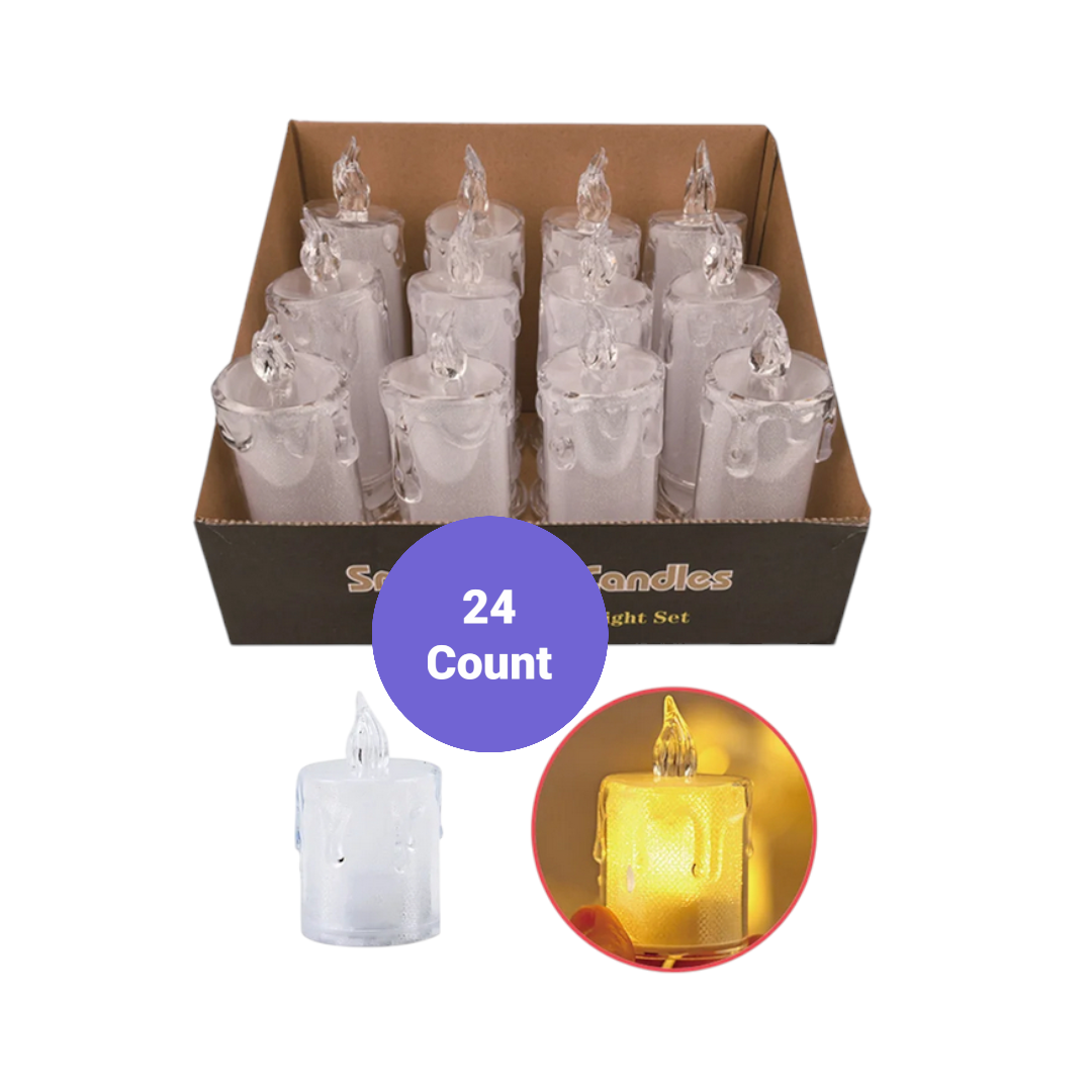 LED Flameless Candle 24ct – 1.38&quot; × 2.56&quot;