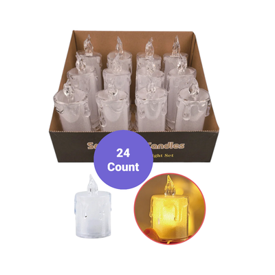 LED Flameless Candle 24ct – 1.38&quot; × 2.56&quot;