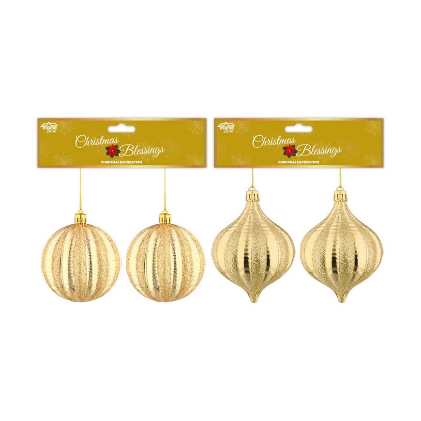 8cm X&#39;mas Ball – 2ct