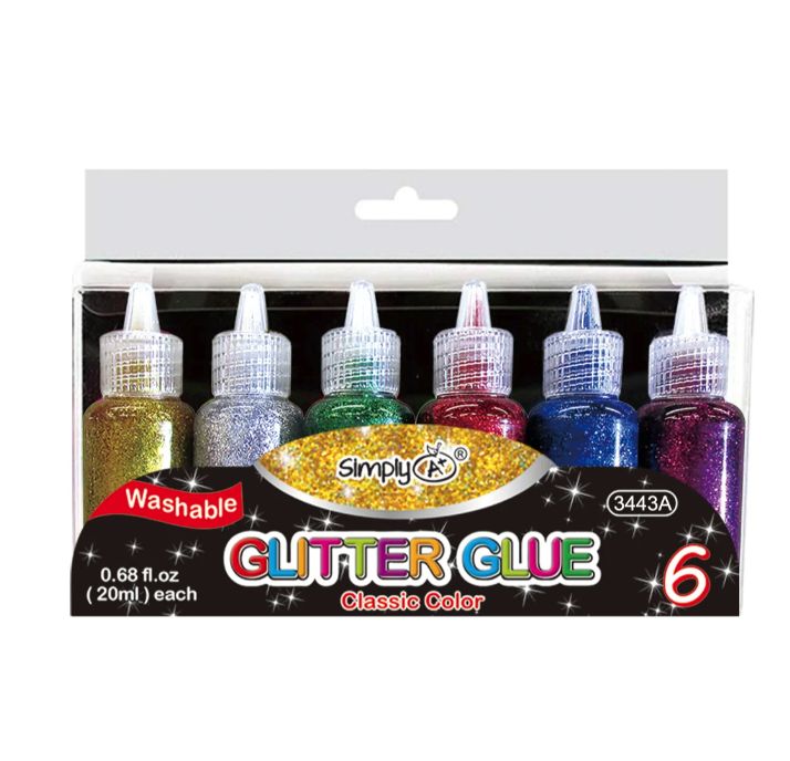 Glitter Glue – Primary Colors 6ct (0.68 fl oz Each)