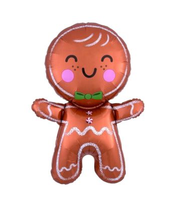 Large shape gingerbread man balloon 31" Large shape gingerbread man balloon 31"