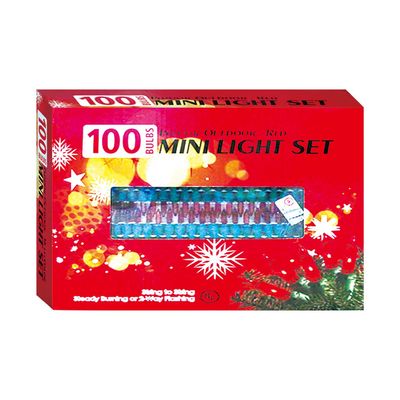 100-Lite Red String Lights – UL Certified