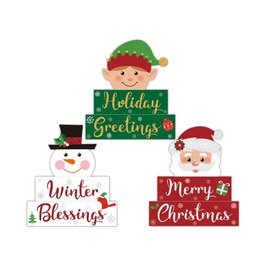 X&#39;mas Wooden Decor – 15 × 17 × 1.5 cm