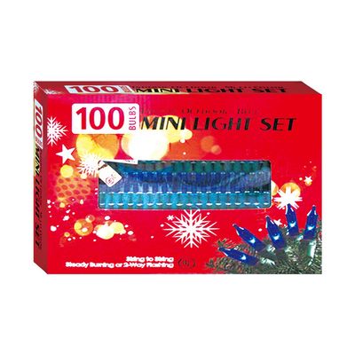 100 Lite Blue UL String Lights – Steady or Flashing