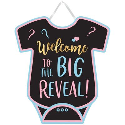 Gender Reveal Welcome Sign – 12.5&quot; x 14&quot;