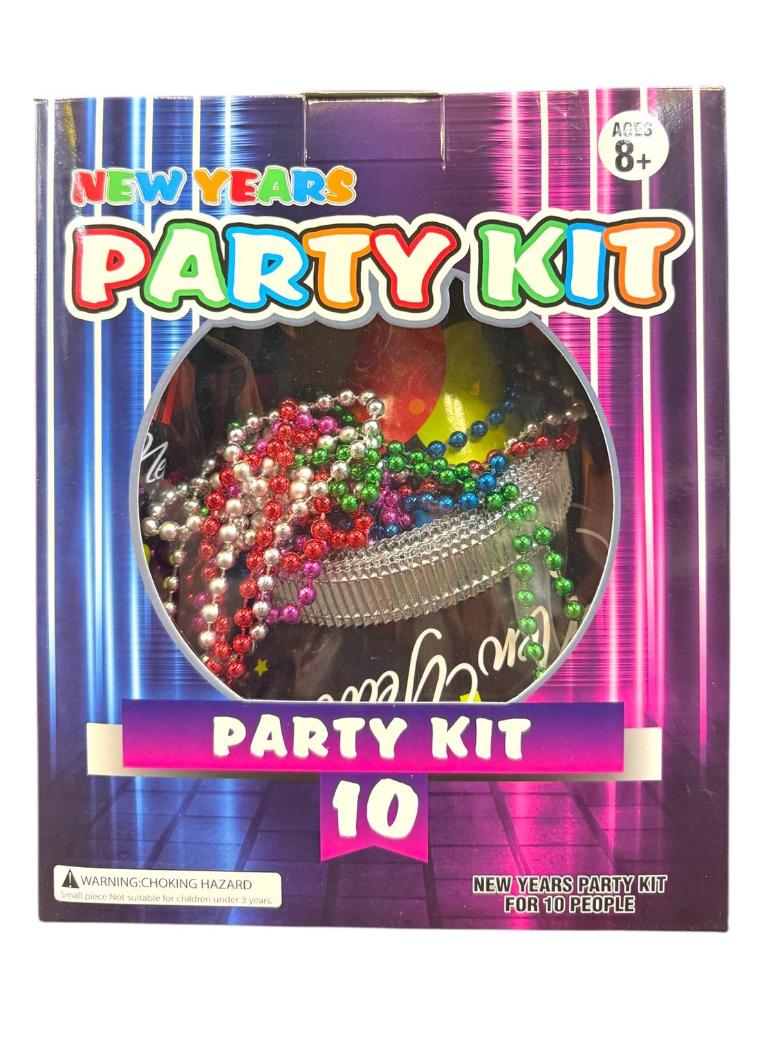 Multicolor New Year Party Kit for 10 Guests