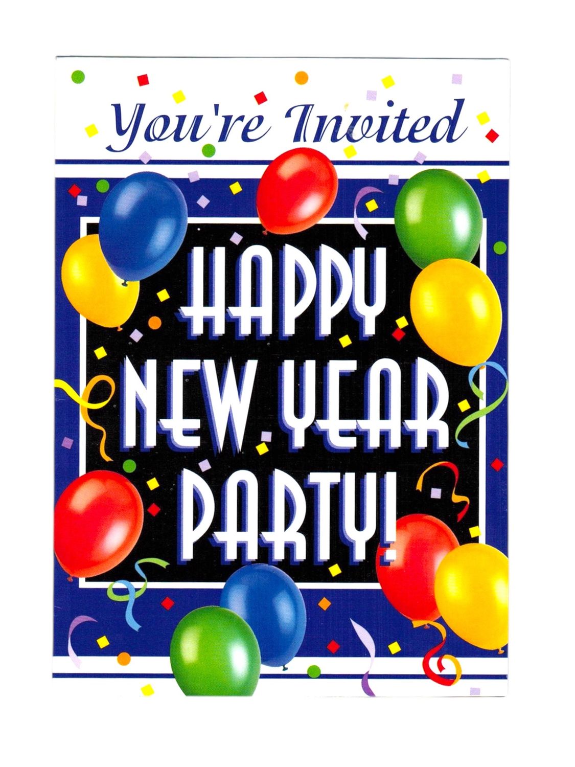 Happy New Year Invitations – 8ct with Envelopes
