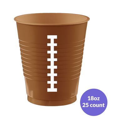 Touchdown Football Plastic Cups 25ct-18oz