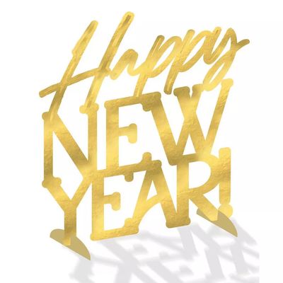 Golden Soiree NYE Centerpiece Sign 9.2&quot; x 10&quot;