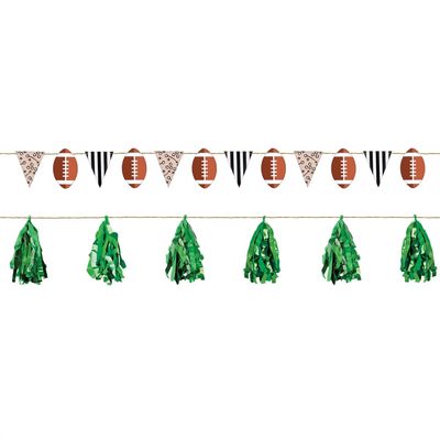 Ready Set Football Banner Kit – 2 Banners, 6&#39;, with Pennants &amp; Tassels