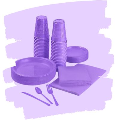Purple Tableware