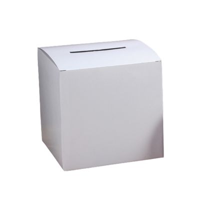 White Cardboard Money Bank – Cube, 12.5&quot;, 1 Pc/Pack
