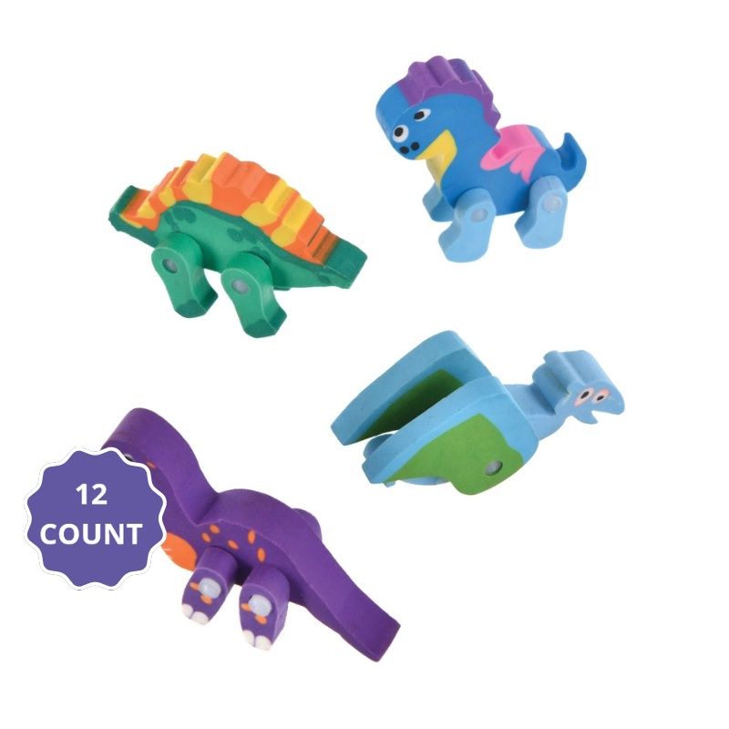 Dinosaur Erasers – 2", 12ct
