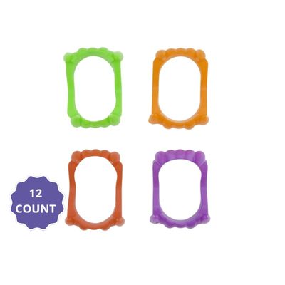 Plastic Neon Vampire Teeth Favors 12ct
