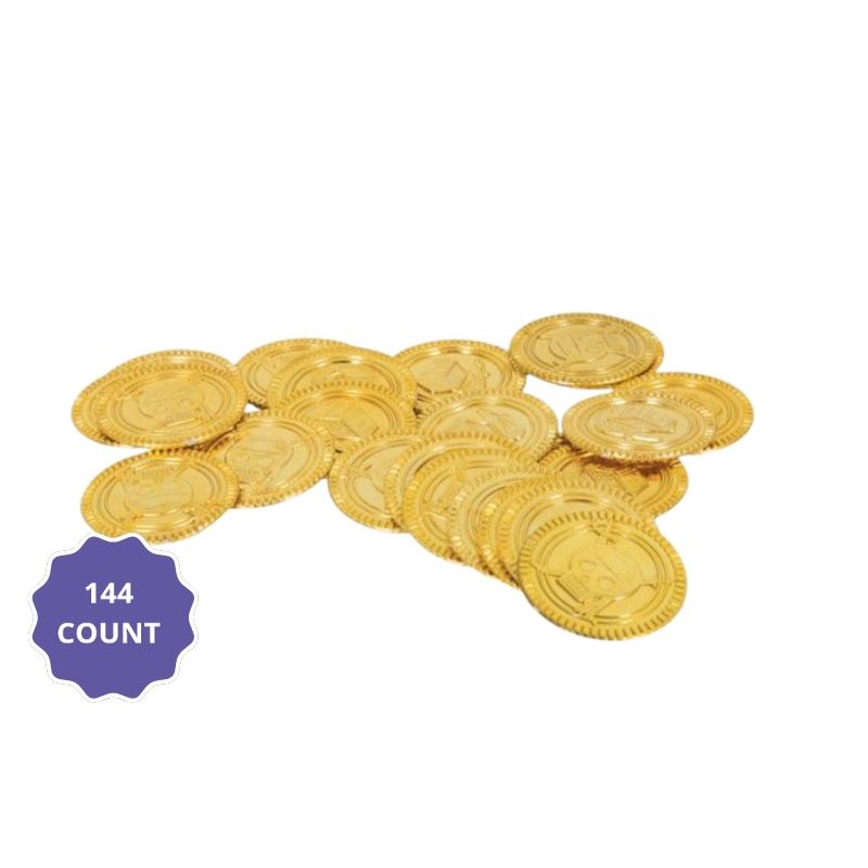 Treasure Plastic Coins - 144ct