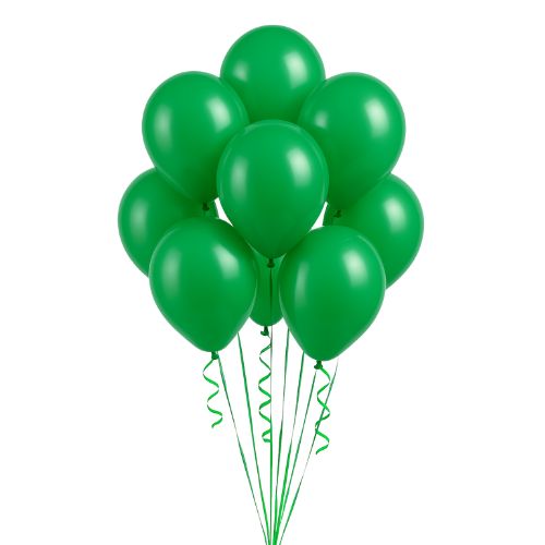 12&quot; Latex Balloons – Festive Green, 72ct per Bag, INFLATION: Un-Filled