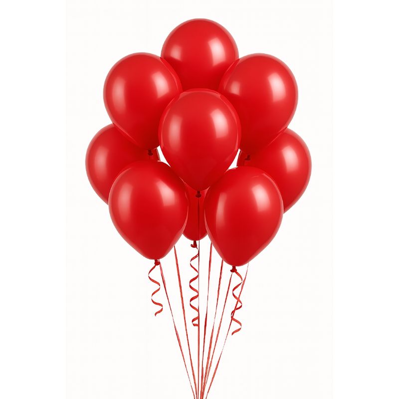 12&quot; Latex Balloons – Red, 72ct per Bag, INFLATION: UN-Filled, Size &amp; Qty: 12&quot;-72ct