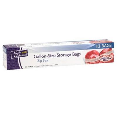 Gallon Size Storage Bags with Zip Seal – 12 ct