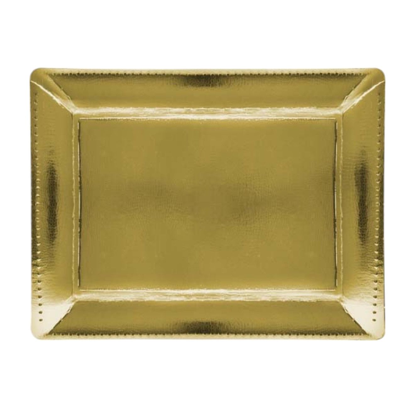 16 inch x 12.25 inch Decorative Hard PaperTray  2ct, Color: Gold