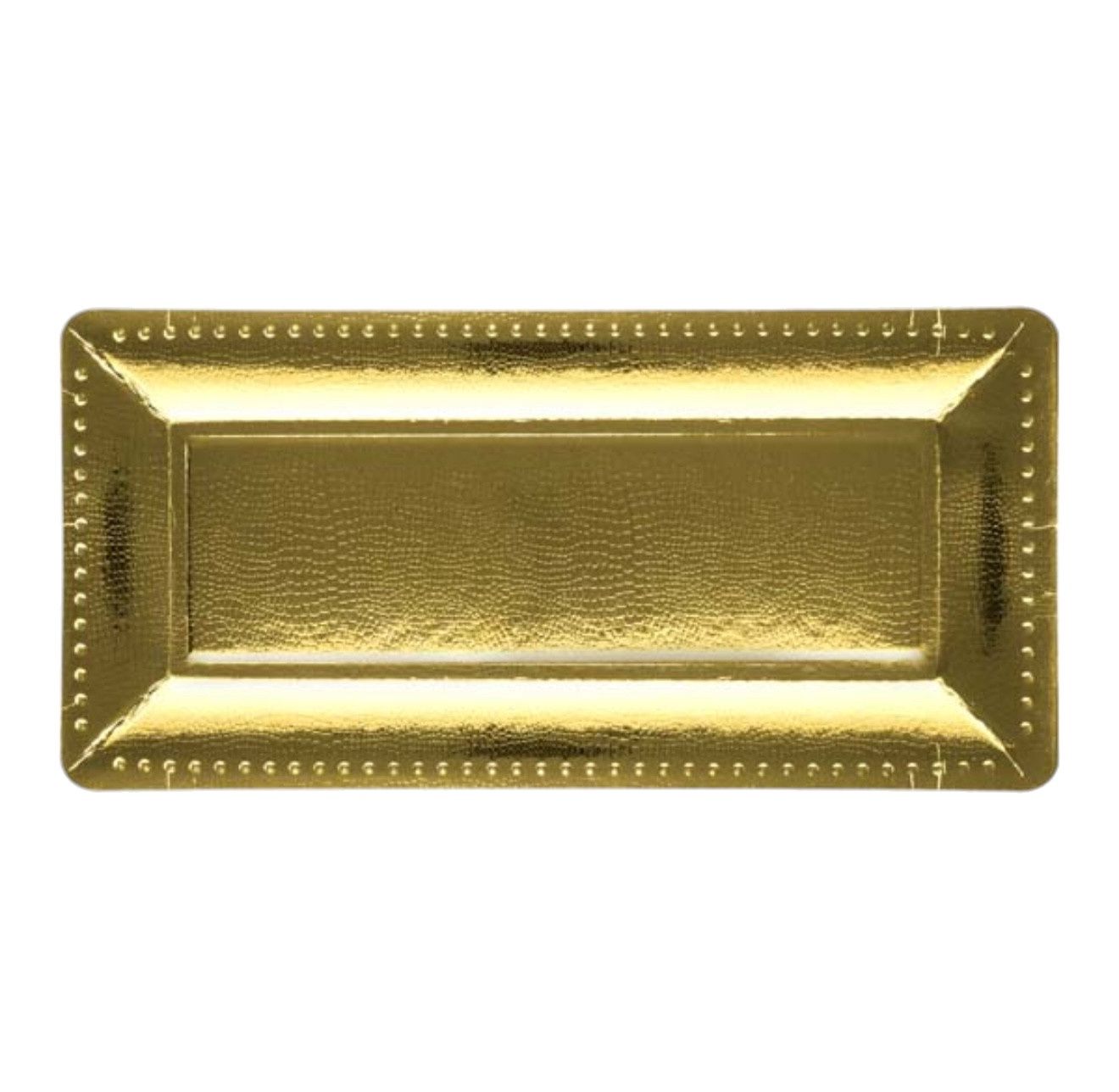 15 7.5" x  7.5inch Hard Paper Serving Tray -  3ct, Color: Gold