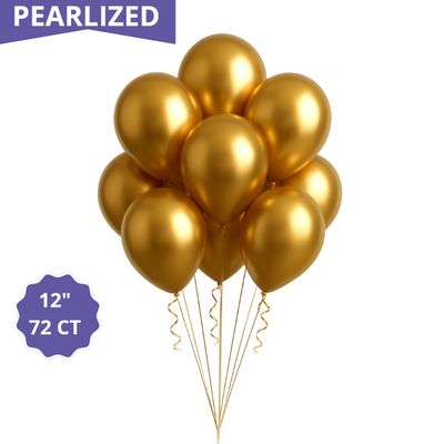 12" Latex 72ct Packaged Pearlized