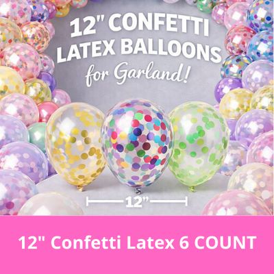 Confetti Latex 12" - 6ct