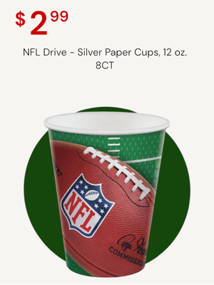 NFL Drive -  Paper Cups, 12 oz. 8CT
