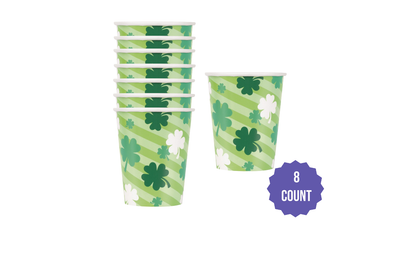 Lucky Clover St. Patrick's Day 9oz Paper Cups 8ct