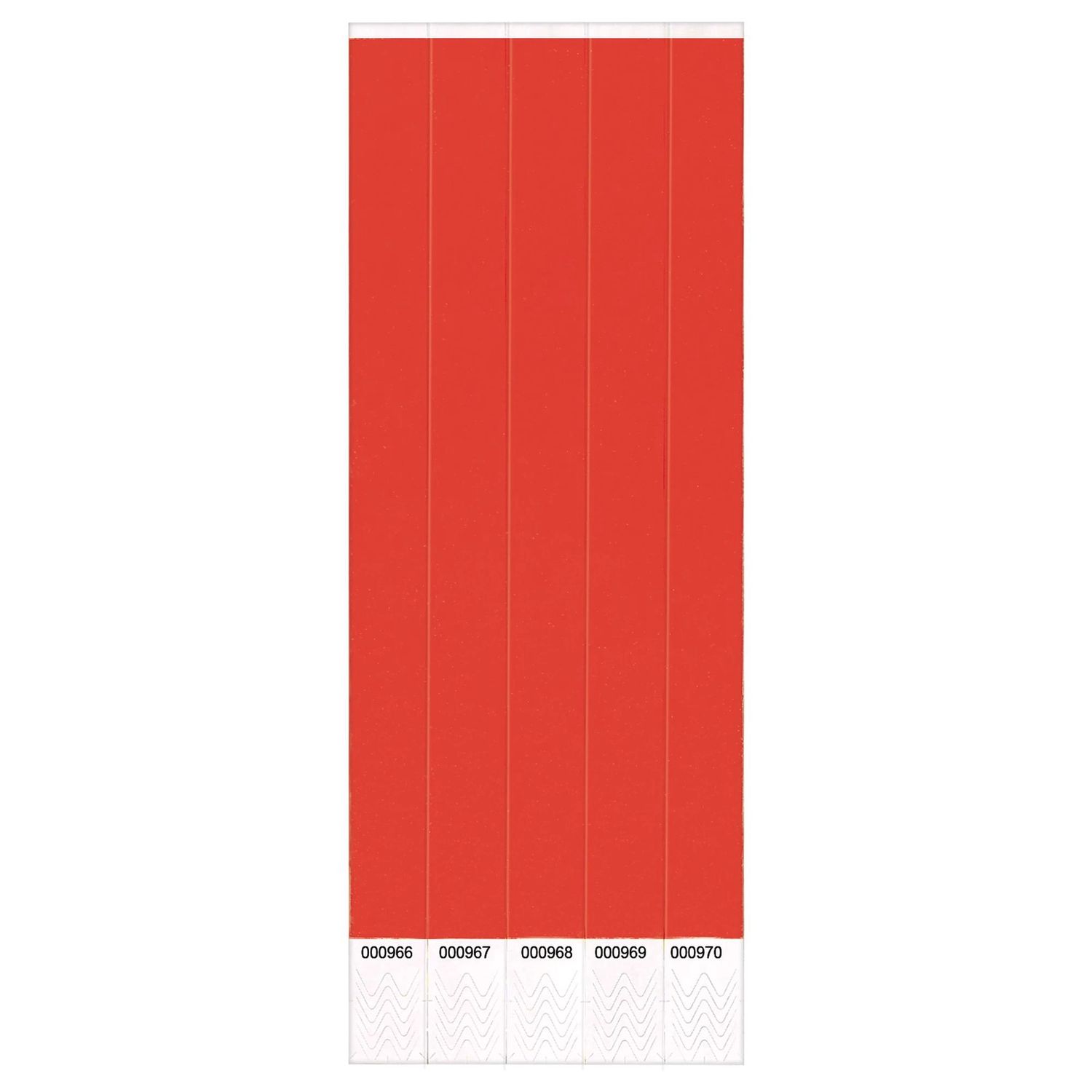 Wristbands  Paper 3/4in x 10in ,100CT, Color: RED