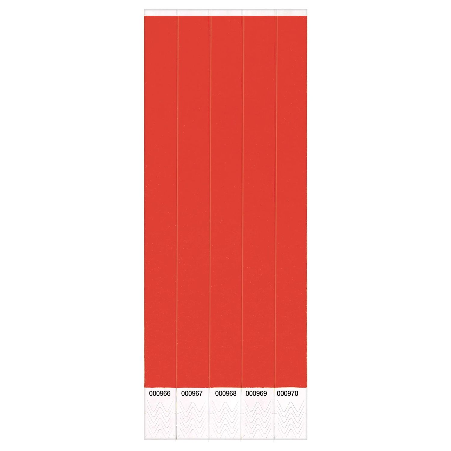 Wristbands  Paper 3/4in x 10in ,100CT, Color: RED