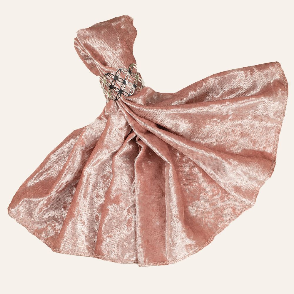 VELVET NAPKIN 20" x 20" 6 PCS/PACK, Color: ROSE-PINK