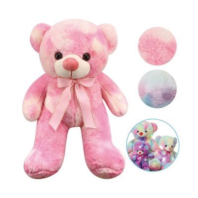 24" LED Music Bear – Light‑Up Plush, 2 Assorted Colors (Pink &amp; White)