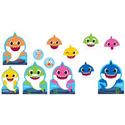 Baby Shark Cardstock Cutouts 12ct