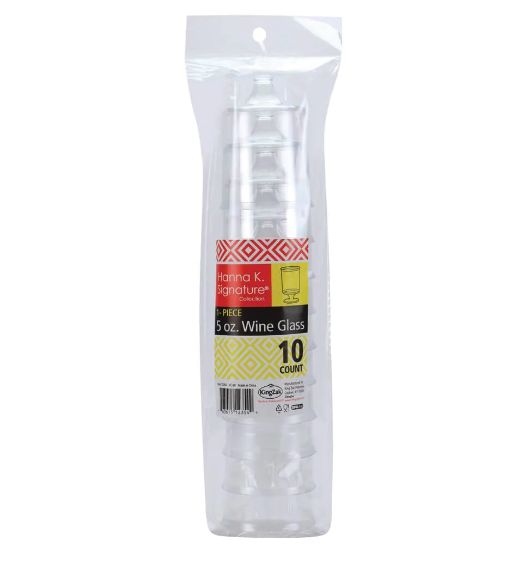 Clear Deluxe Plastic  Footed Wine Cup, SIZE &amp; VARIETY: 2 oz