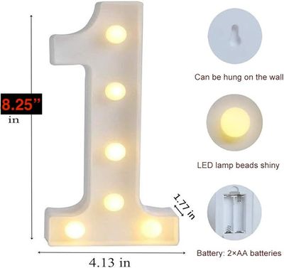 8.25" LED LIGHT UP NUMBER-